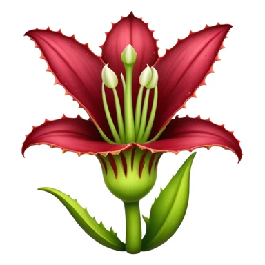  carnivorous plant flower with teeth sticker