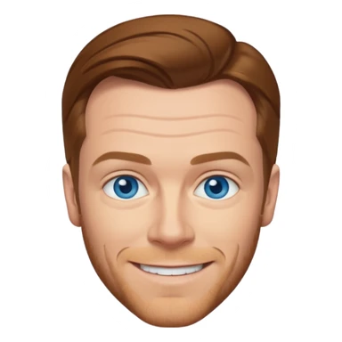Ewan McGregor with blue eyes sticker