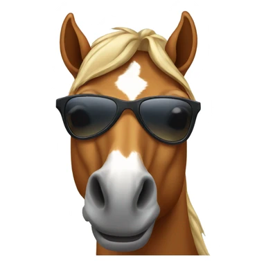 Horse wearing sunglasses  sticker