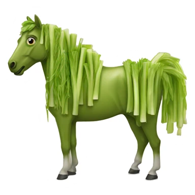 a horse made of celery sticker