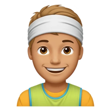 parmy guy with sleveless and head band  sticker