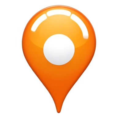 location pin orange sticker