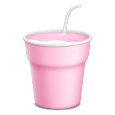 Pink milk in a cup sticker