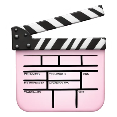 Pale pink movie clapper board sticker