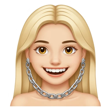 Cara sonriendo con braquets sticker