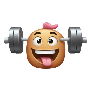 ham lifting weights and winking sticker