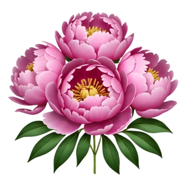 Peonies bouquet sticker