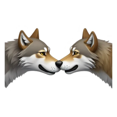 Wolves shaking hands sticker