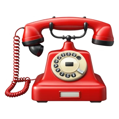 telephone red call sticker