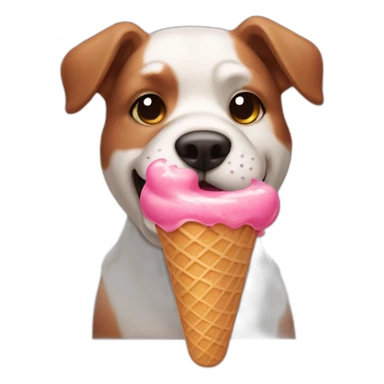 dog-eating-icecream sticker