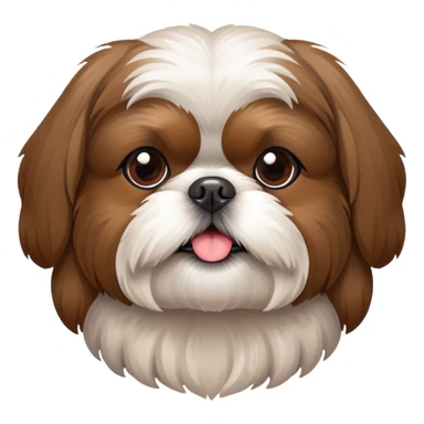 brown shih tzu sticker