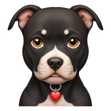 A black pitbull dog sticker