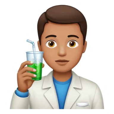 Man popping the pills and drinking sprite sticker