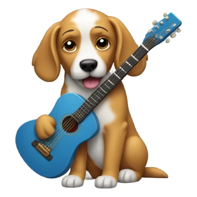 Dog with a guitar  sticker