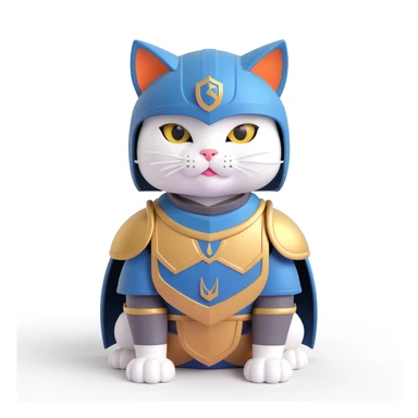 funny spartan cat wearing a helmet and armor with a playful expression sticker