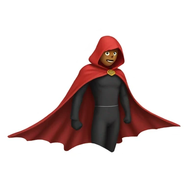 flying red cape sticker