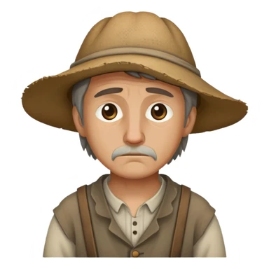 peasants sad sticker