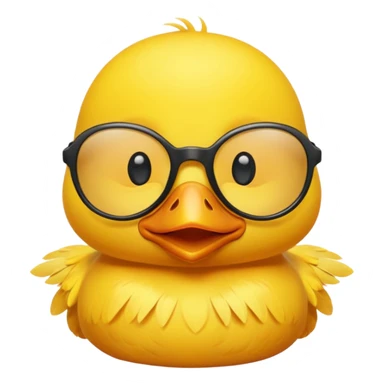 dame un pato amarillo con lentes de sol sticker