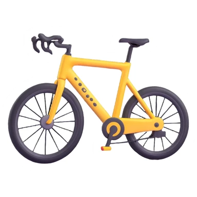 3D emoji-style bike scanner, compact and playful, with a bike silhouette and scanning effect sticker
