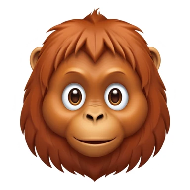 cinematic-cute-orangutan-portrait-emoji,-head-tilted-playfully-and-inquisitively,-with-a-gentle,-expressive-face-accented-by-soft,-flowing-fur-and-round,-sparkling-eyes-brimming-with-warmth,-simplified-yet-irresistibly-adorable-features sticker