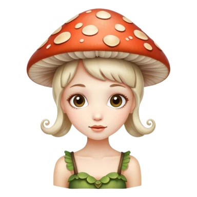 Mushroom girl fairy sticker