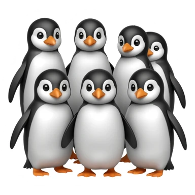 Pinguino cute group sticker