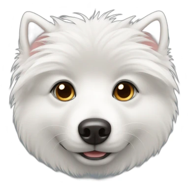 Black Little White spitz head sticker