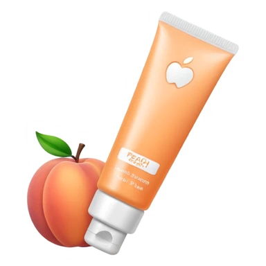 peach skincare tube sticker