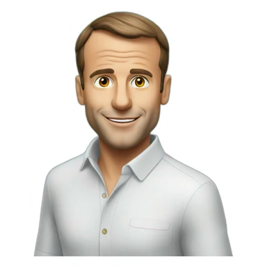 macron en vacance sticker