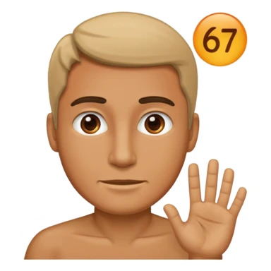 A man saying 6 7 sticker