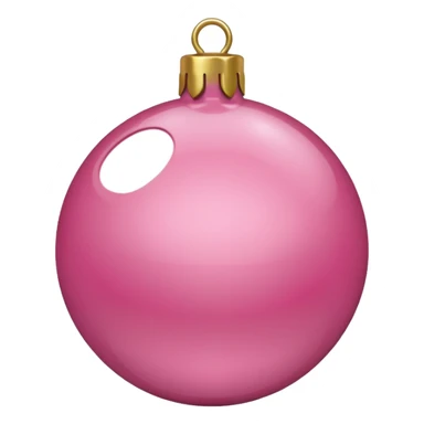pink christmas ornament  sticker