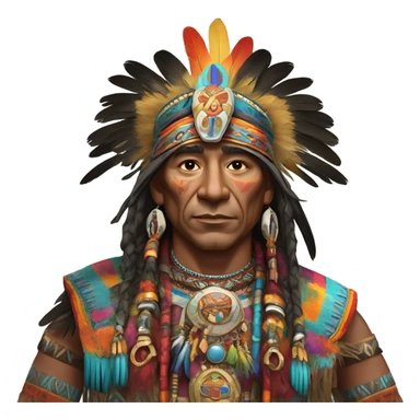 Aztec full body priest  sticker