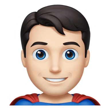 superman face with blue eyes sticker