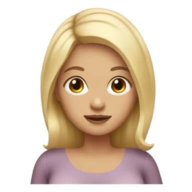 Pregnant lady with blonde hair and brown eyes  sticker