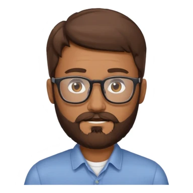 HOMME BRUN BARBE LUNETTE sticker