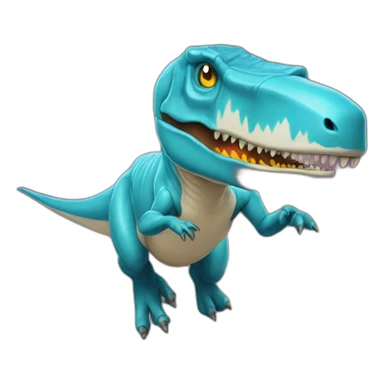 T-Rex flying a ufo sticker