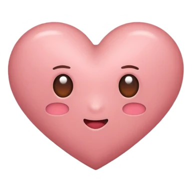 Dusty rosy brown heart sticker