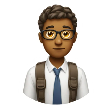 Nerd emoji thinking sticker