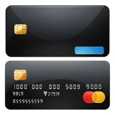 black credit card, no text sticker
