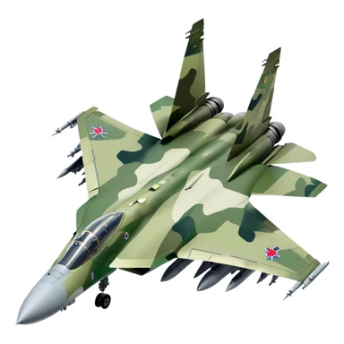 SU-35 Jet - Sukhoi (Model Year: 2020) (Iconic colour: Camouflage green) sticker