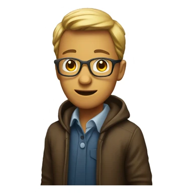 From the adult professor falls a shadow in the form of a teenager sticker