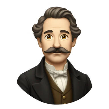 Austrian painter with a mustache sticker