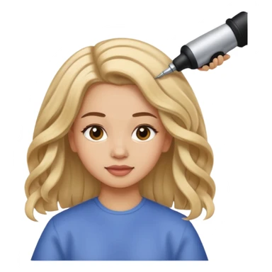 A girl that is getting hair done sticker