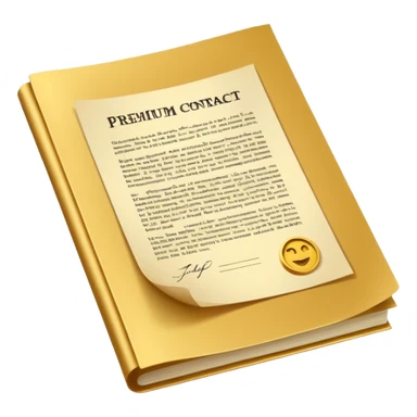 Premium contract golden paper signed sealed sticker
