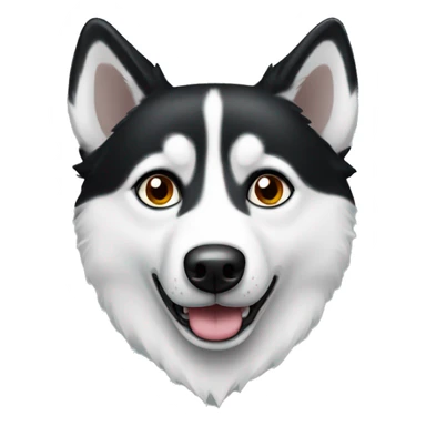 Black and white huskey with Heterochromia sticker