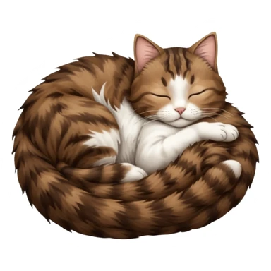 dark brown tabby and white cat sleeping in funny positions upside down sticker