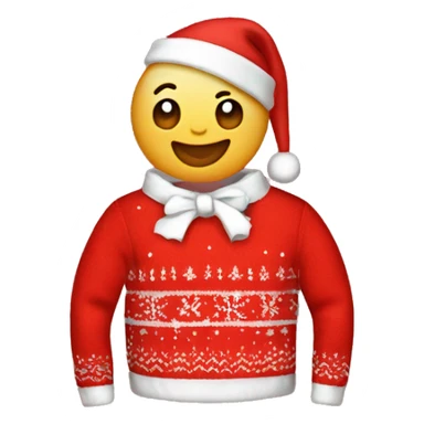 Kawaii Red Christmas sweater sticker