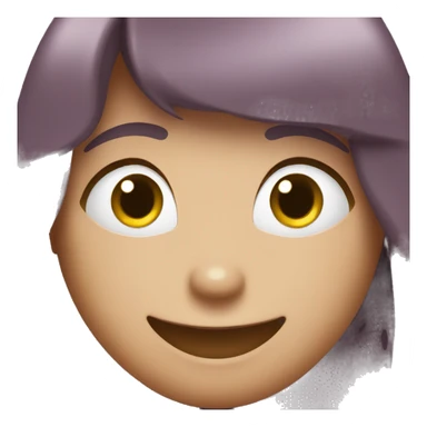 dark mauve cute happy face sticker