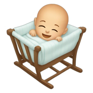 Newborn in a cradle sticker