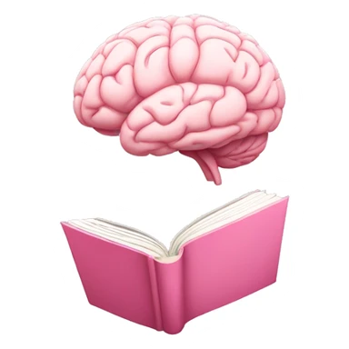 A light pink brain a book sticker